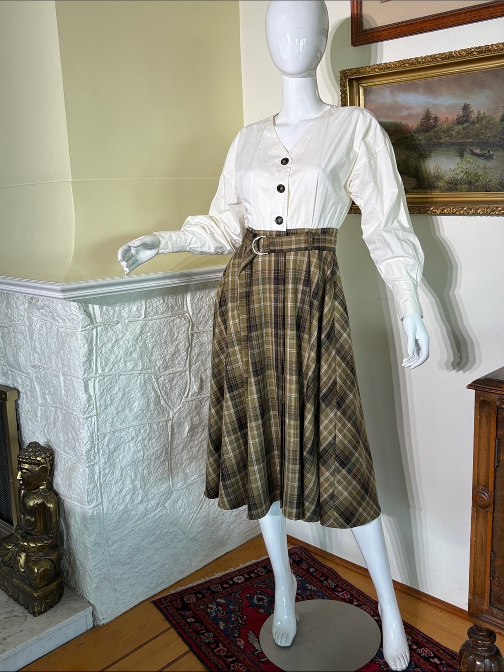 Andersson Bell Lena Illusion Plaid Midi Dress - As New - Picture 3 of 15